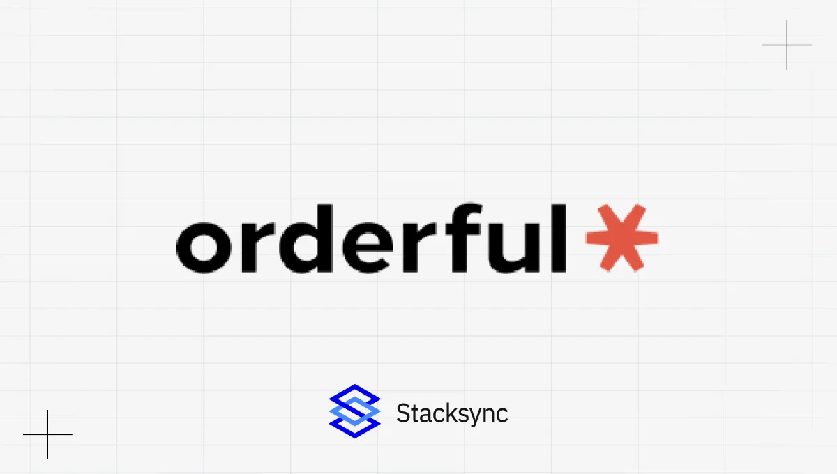 Orderful logo with the Stacksync logo, announcing the new Orderful EDI integration